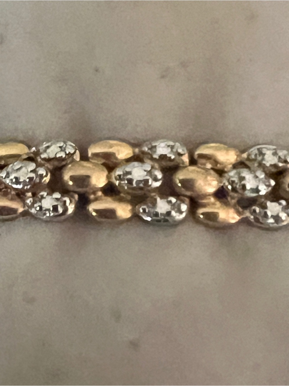 Vintage Gold Over Sterling Silver Two Tone  Panther Link Bracelet Size 7 9grams - Picture 3 of 12